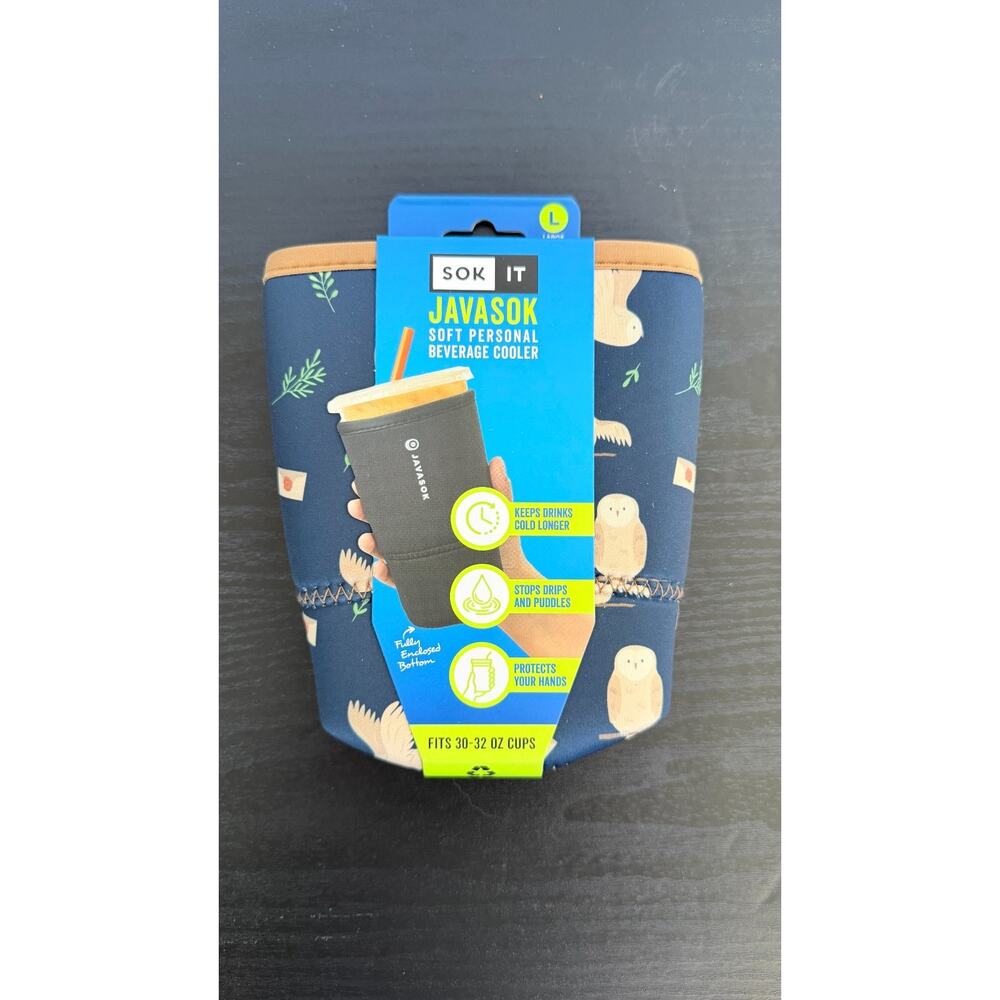 JavaSok "Acceptance Letter" Iced Coffee Sleeve - Large 30-32oz NWT